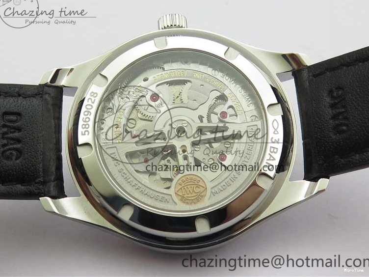 MIROTIME 0502 TimelessDesign Portuguese IW358304 ZF 1:1 Best Edition SS Blue Dial on Leather Strap A 7078